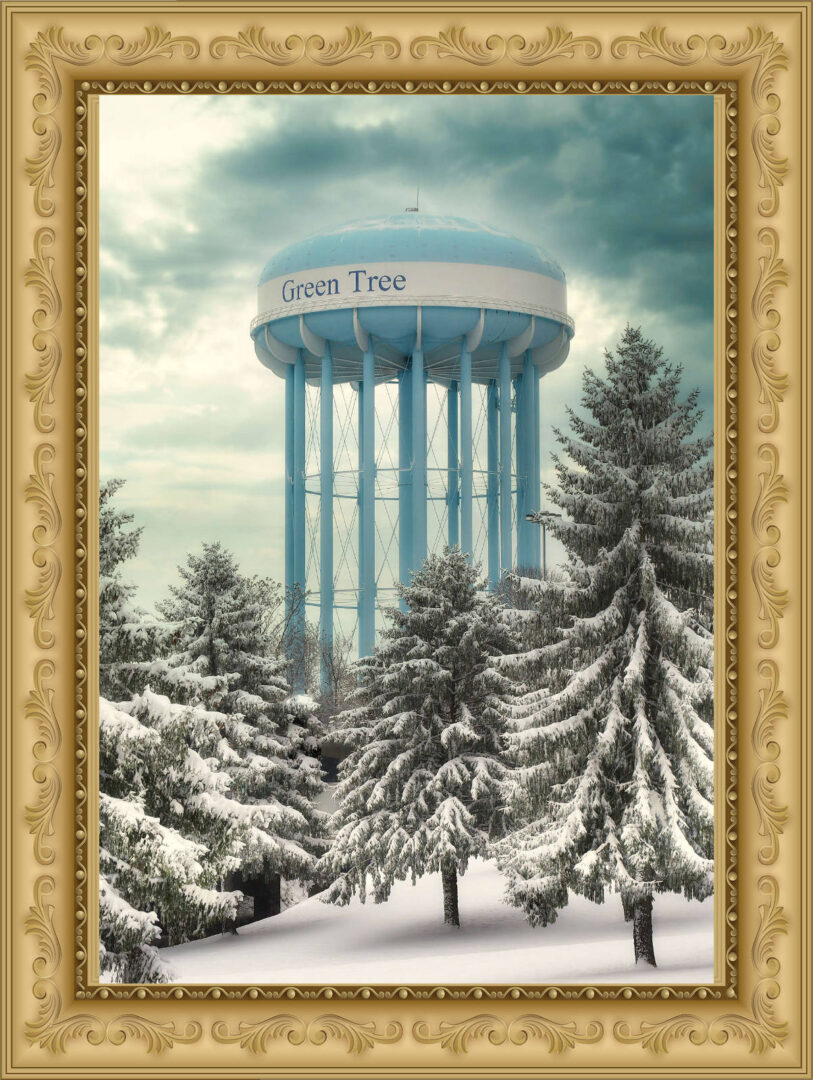 Greentree water tower photography prints for sale