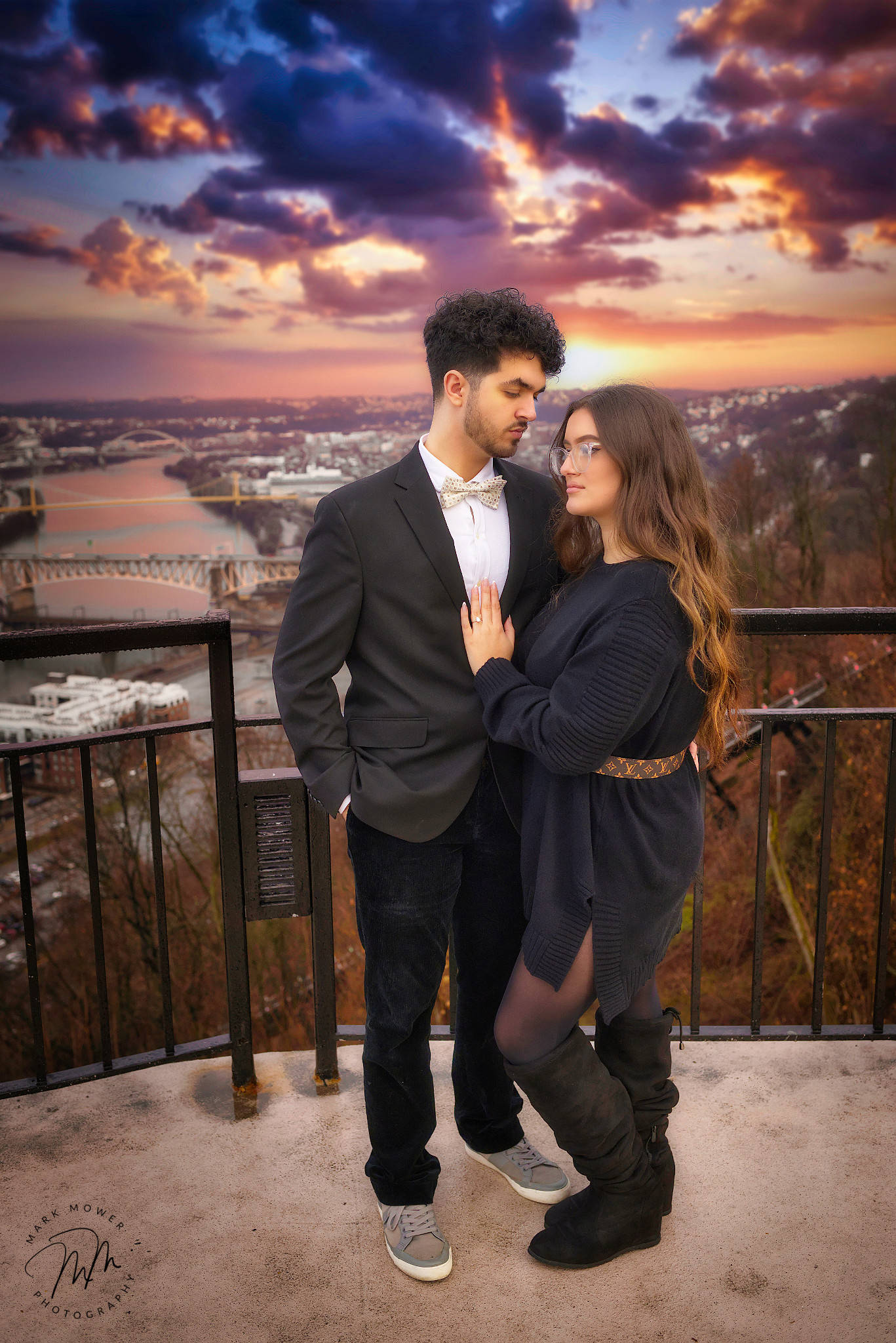 couple posing on Mt. Washington